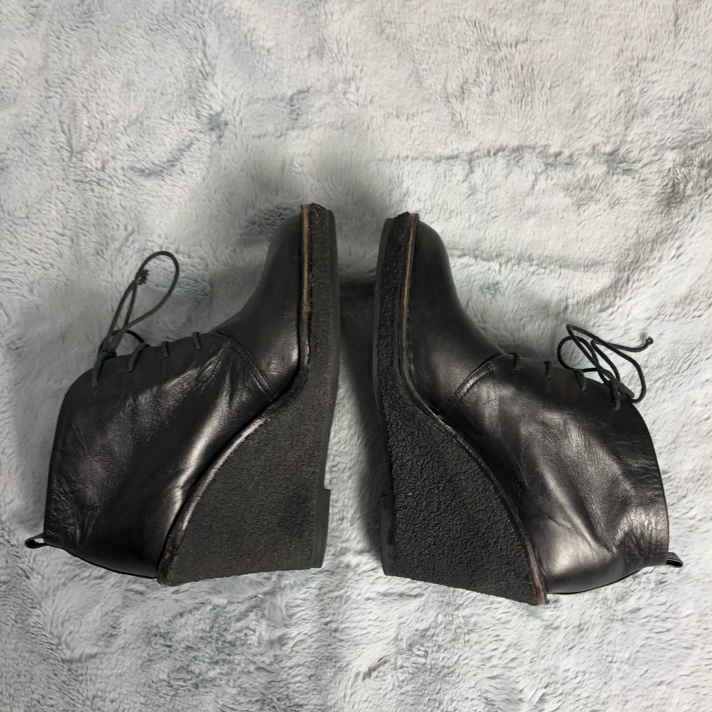 Marc by Marc Jacobs- Leather tie up wedge boots - Picture 4 of 8
